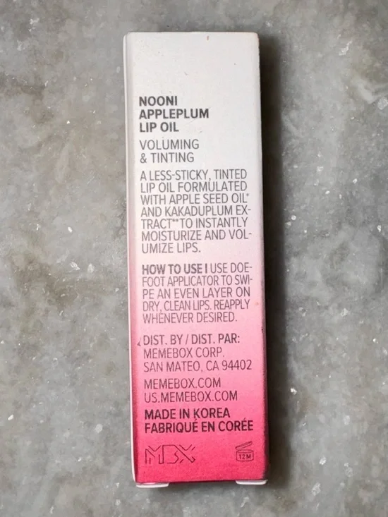 Nooni Korean Lip Stain | Glossy Lip Stain. Appleplum Color - Picture 4 of 6